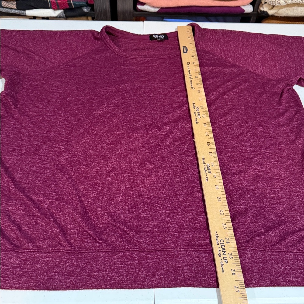 #421. 🪷 Buffalo David Bitton Heathered Plum Top xxl - Picture 3 of 7